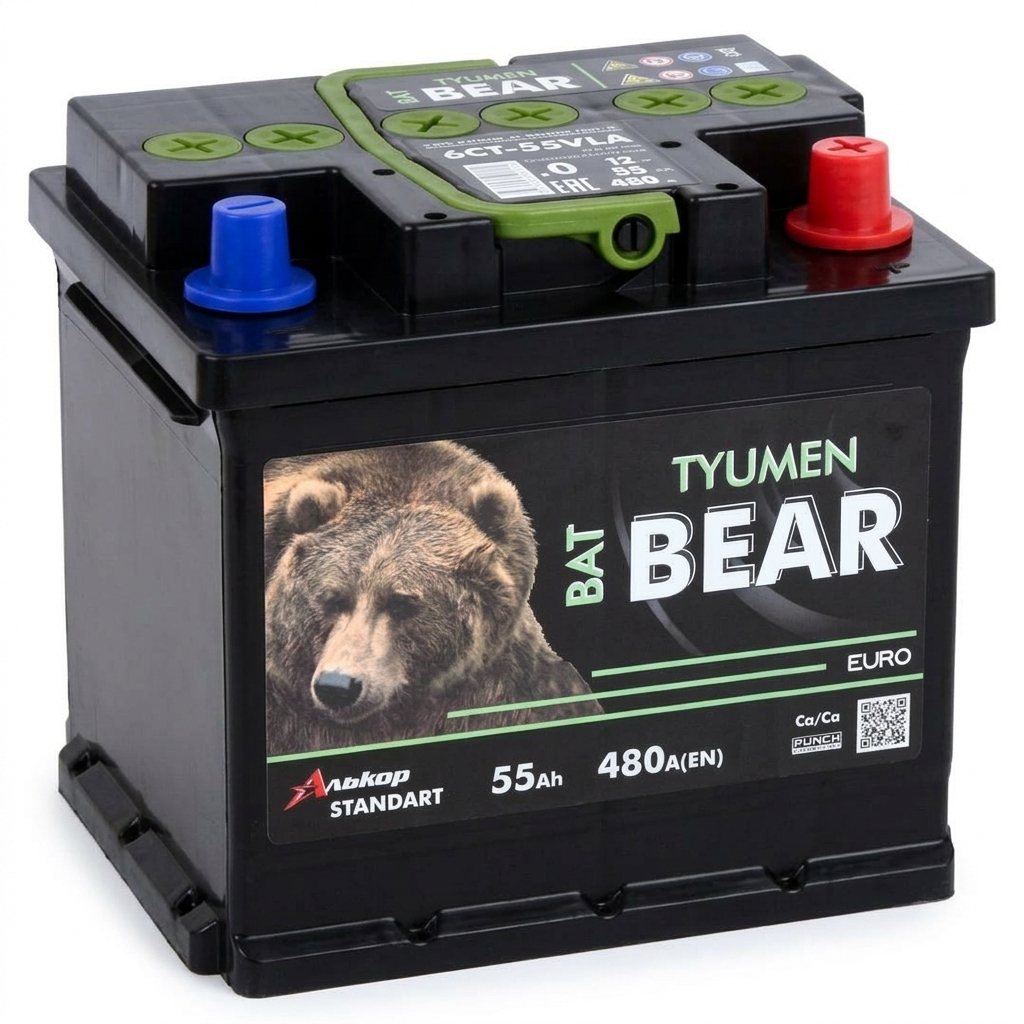 АКБ Batbear 55 Ач о/п 6СТ-55VLA Ca/Ca (куб) АКБ Batbear 55 Ач о/п 6СТ-55VLA Ca/Ca (куб)