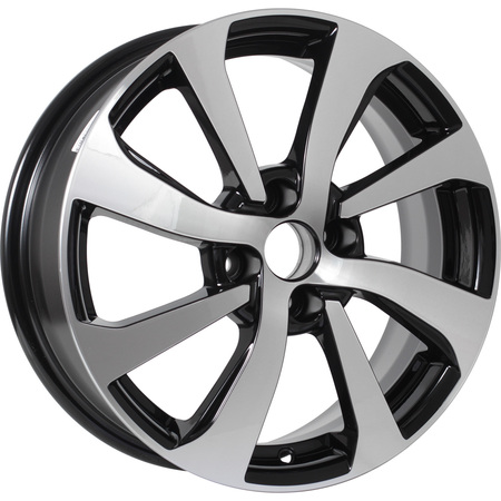 KDW KD1640 6x16 4*100 Et:37 Dia:60,1 Black_Front_Polished KDW KD1640 6x16 4*100 Et:37 Dia:60,1 Black_Front_Polished