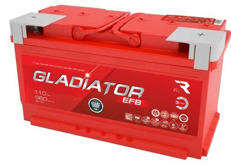 АКБ 6СТ - 110 Ач Gladiator EFB L Euro АКБ 6СТ - 110 Ач Gladiator EFB L Euro