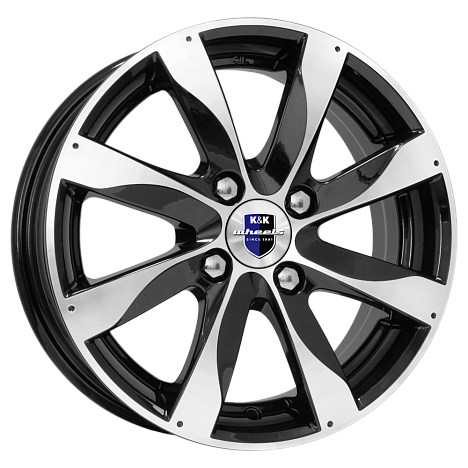 K&K Джемини 5,5x14 4*100 Et:39 Dia:67,1 Алмаз черный K&K Джемини 5,5x14 4*100 Et:39 Dia:67,1 Алмаз черный